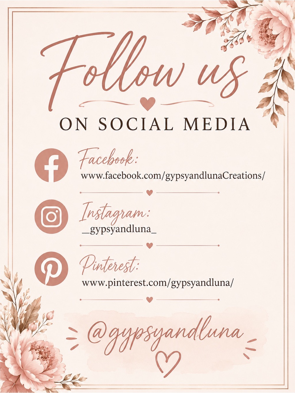 SAVE THIS LISTING TO FIND YOUR WAY BACK Gypsy and Luna Boho Vintage Decor Media - Picture 4 of 7